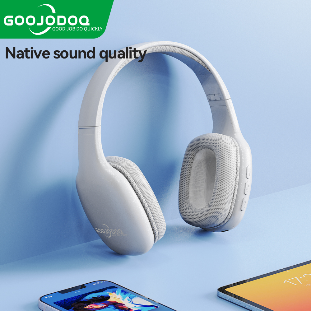 Tai Nghe Chụp Tai Bluetooth GOOJODOQ Bluetooth 5.3 headphone không dây,âm thanh chân thực, Chống Ồn Hiệu Quả ,Có thể gập lại chiều dài có thể điều chỉnh