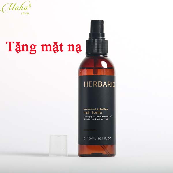 Xịt dưỡng tóc vỏ bưởi & bồ kết herbario giảm rụng tóc, tóc dày, dài, đen mượt [TẶNG MẶT NẠ]