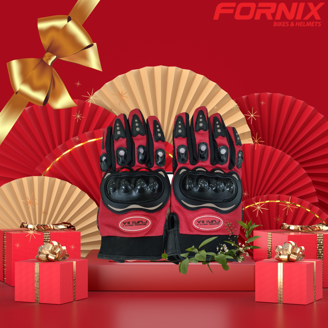 Găng tay dài ngón có gù bảo vệ probiker , găng tay phượt bảo hộ cao cấp có đệm mút fornix