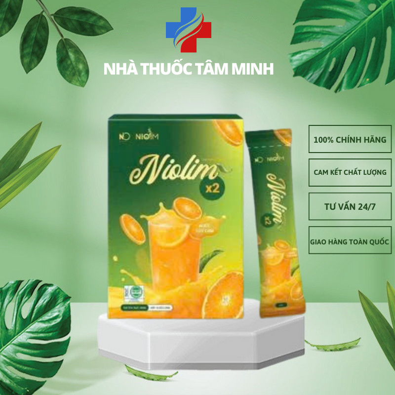 (MẪU MỚI) Siro Giảm Cân Nio Slim Niolim x2 Chính Hãng Hộp 15 gói - Hỗ trợ giảm cân đào thải mỡ thừa