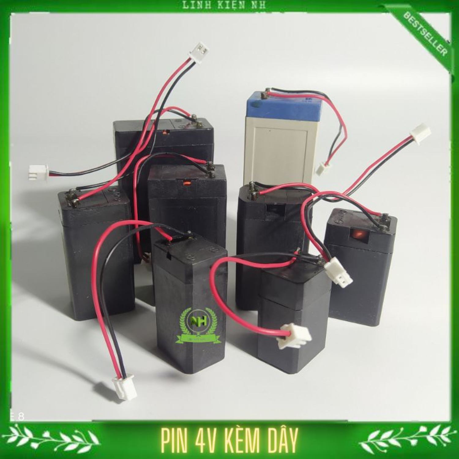 PIN Sạc 4V Vợt Muỗi Đèn LED Kèm Dây Cáp Dung Lượng 250-2500MAH Loại Tốt