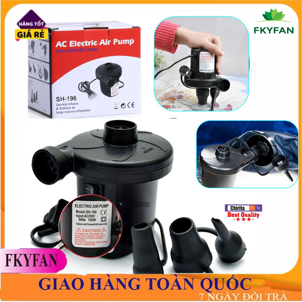 (BIG SALE )Bơm điện bơm bể bơi hồ bơi trẻ em Bơm điện hút chân không 2 chiều mini cao cấp - Bơm điện 2 chiều thổi hơi hút chân không Máy Bơm Hút Điện Đa Năng - Bơm Phao Bơi, Nhà Hơi, Nệm Hơi, Bể Bơi Phao