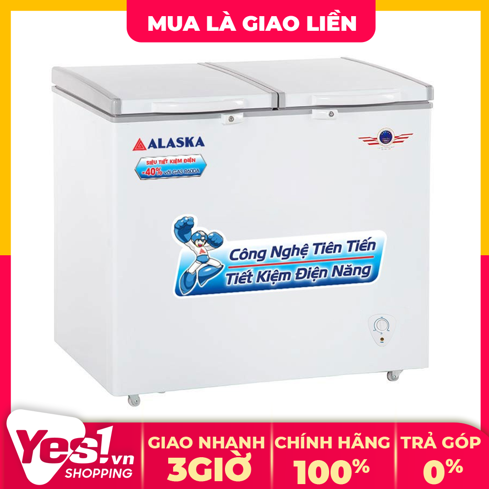 Tủ đông mát Alaska 205 lít BCD-3068N - Dung tích 250 lít - Công suất 120 W