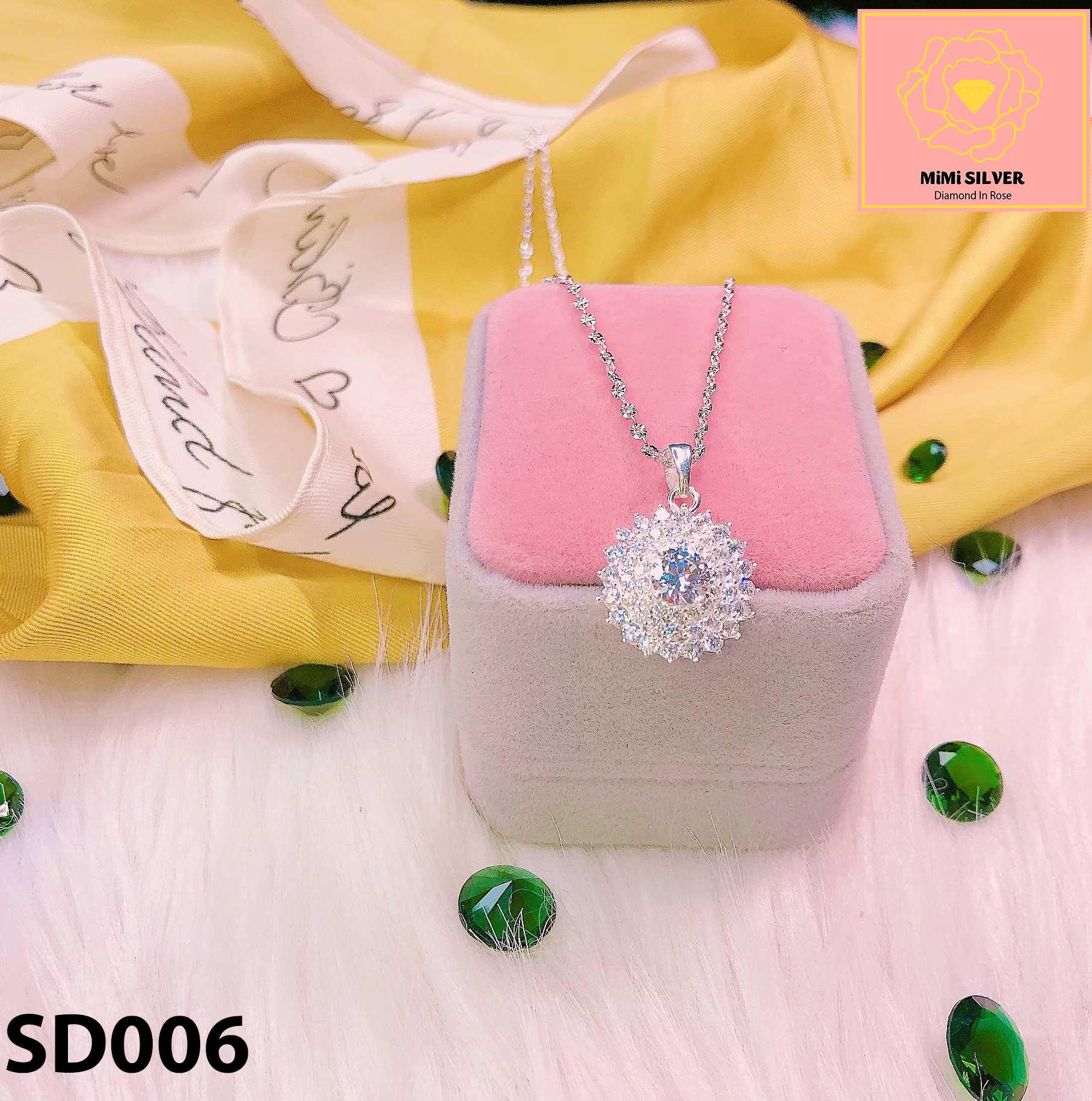 [HCM]Dây chuyền Hạt Cườm Lớn - Trang Sức  MiMi Silver SD006