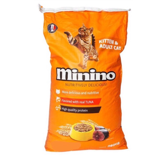 1 bao thức ăn dành cho mèo lớn và mèo con minino