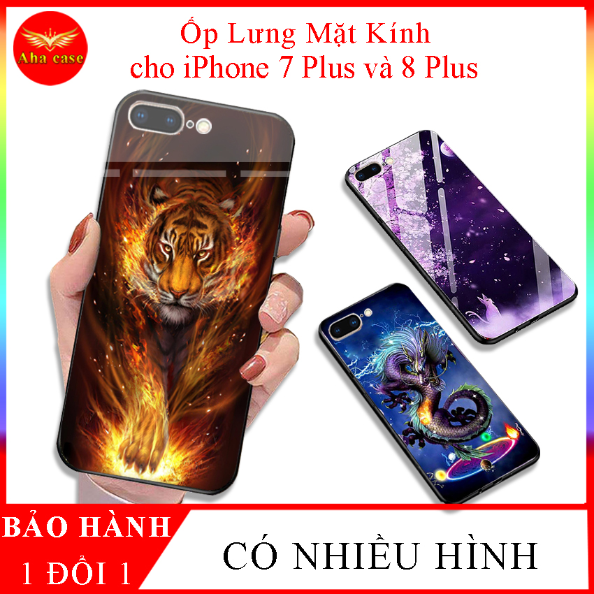Ốp lưng iPhone 7 Plus và 8 Plus Ốp kính 3D thế hệ MỚI mặt lưng kính KÍNH IN HÌNH chống trầy xước, đẹp, sắc nét siêu sang,  đẳng cấp