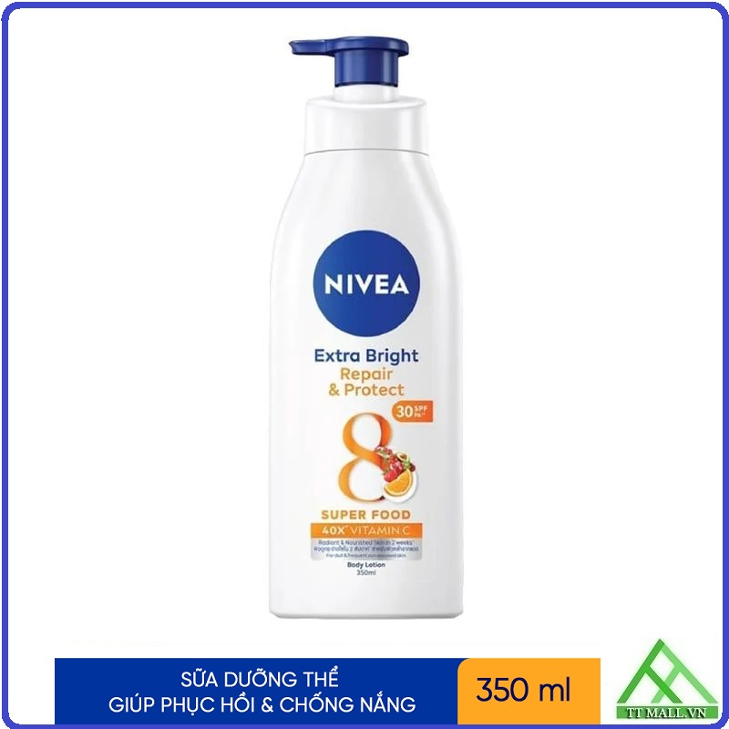 Sữa Dưỡng Thể Trắng Da Giúp Phục Hồi & Chống Nắng Nivea 350ml