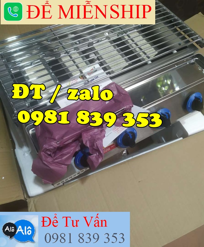 Bếp nướng 4 họng inox