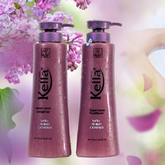 Bộ dầu gội và dầu xả kella phục hồi tóc hư tổn 780mlx2