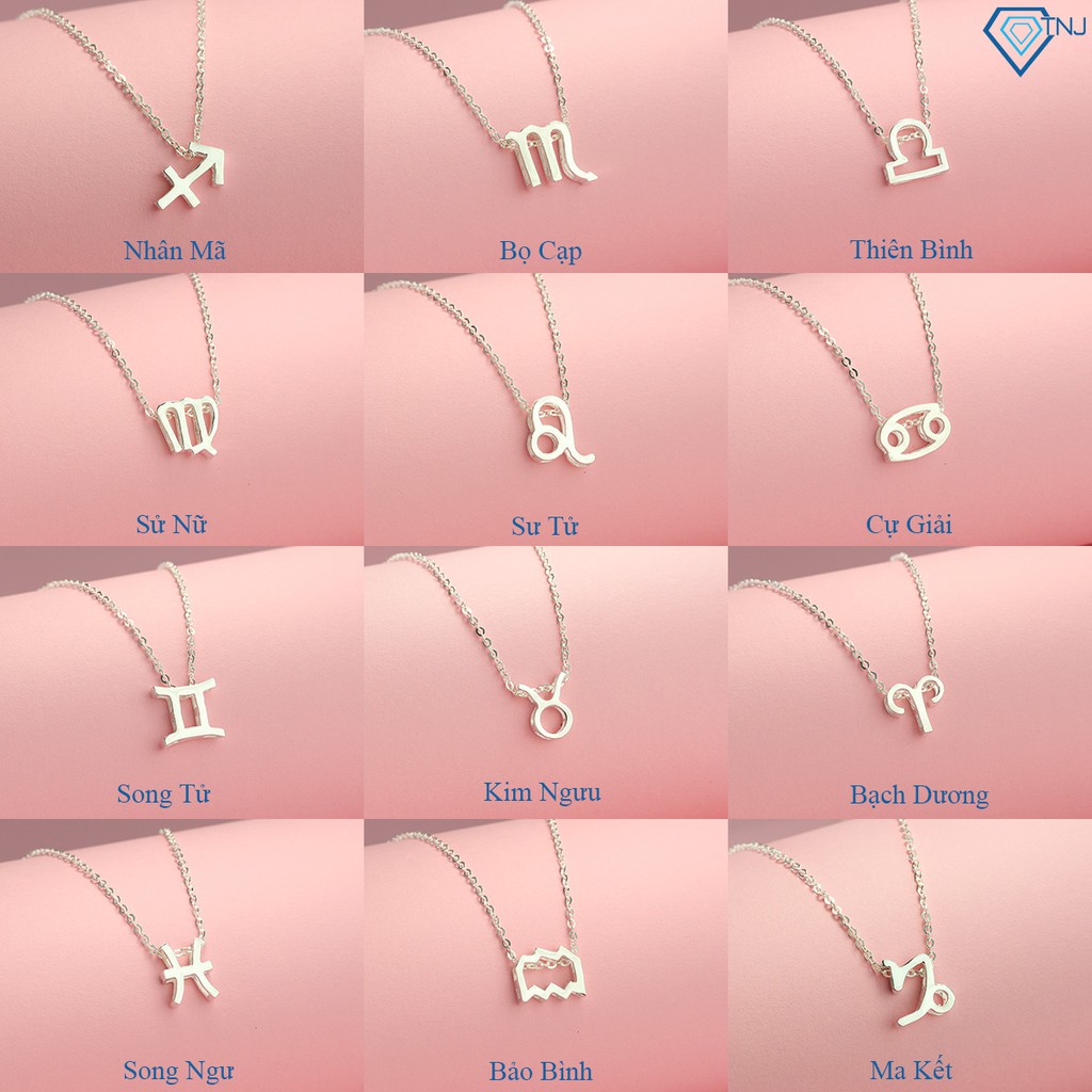 Dây chuyền 12 cung hoàng đạo bằng bạc đẹp DCN0000 - Trang Sức TNJ