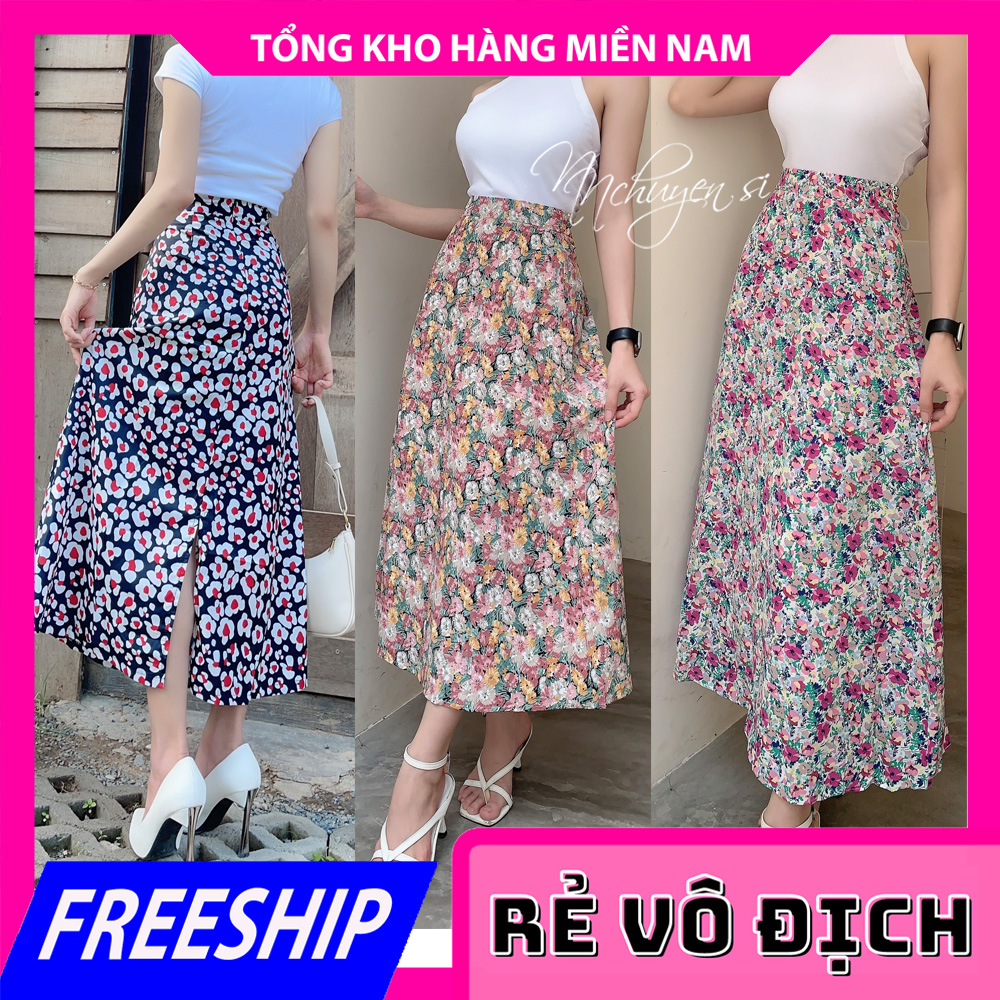 Chân váy hoa dài sle105 🎀 hàng đẹp 🎀 ảnh thật 🎀 chân váy dài 🎀 váy nữ 🎀 chân váy nữ 🎀 váy hoa 🎀 chân váy xẻ tà 🎀 chân váy vintage 🎀 chân váy hoa dài