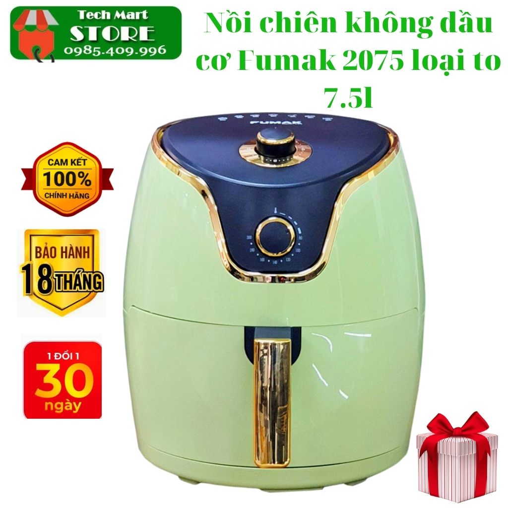 Nồi chiên không dầu Fumak FM-2075 Nhật Bản,bếp chiên không dầu Dung Tích 7.5L [Hình chụp thật] - BH 18 tháng, đổi mới trong 30 ngày - shop gia dụng dũng hoa 0985409996