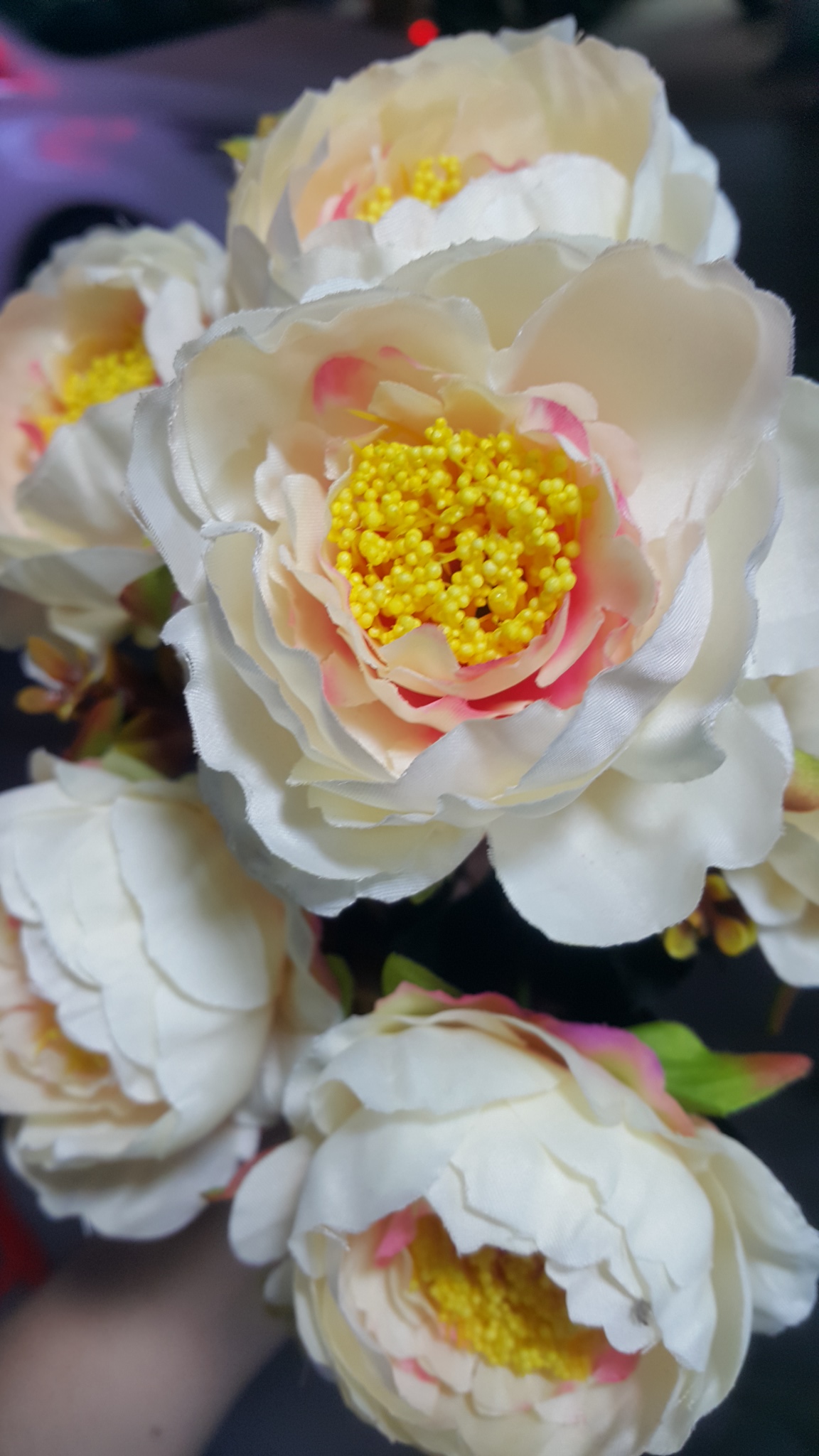 [HCM]1 Bụi hoa mẫu đơn giả 7 bông - Hoa giả - Hương Flower