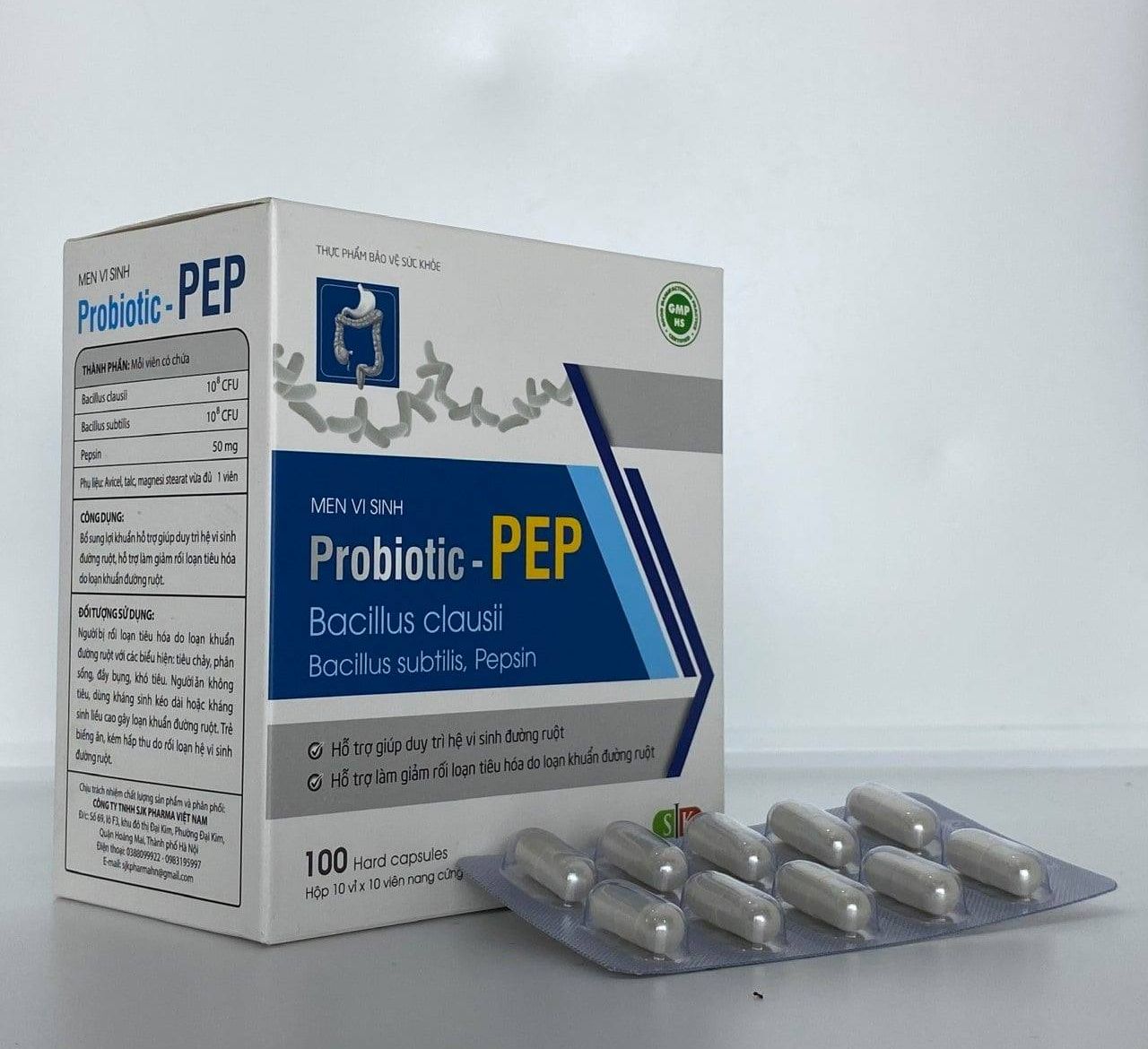 Men vi sinh PROBIOTIC - PEP dạng viên cải thiện hệ tiêu hóa - Hộp 100 viên