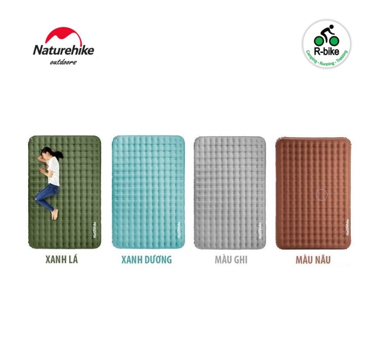 Đệm đôi bơm hơi chống nước dày 16cm naturehike nh19qd010