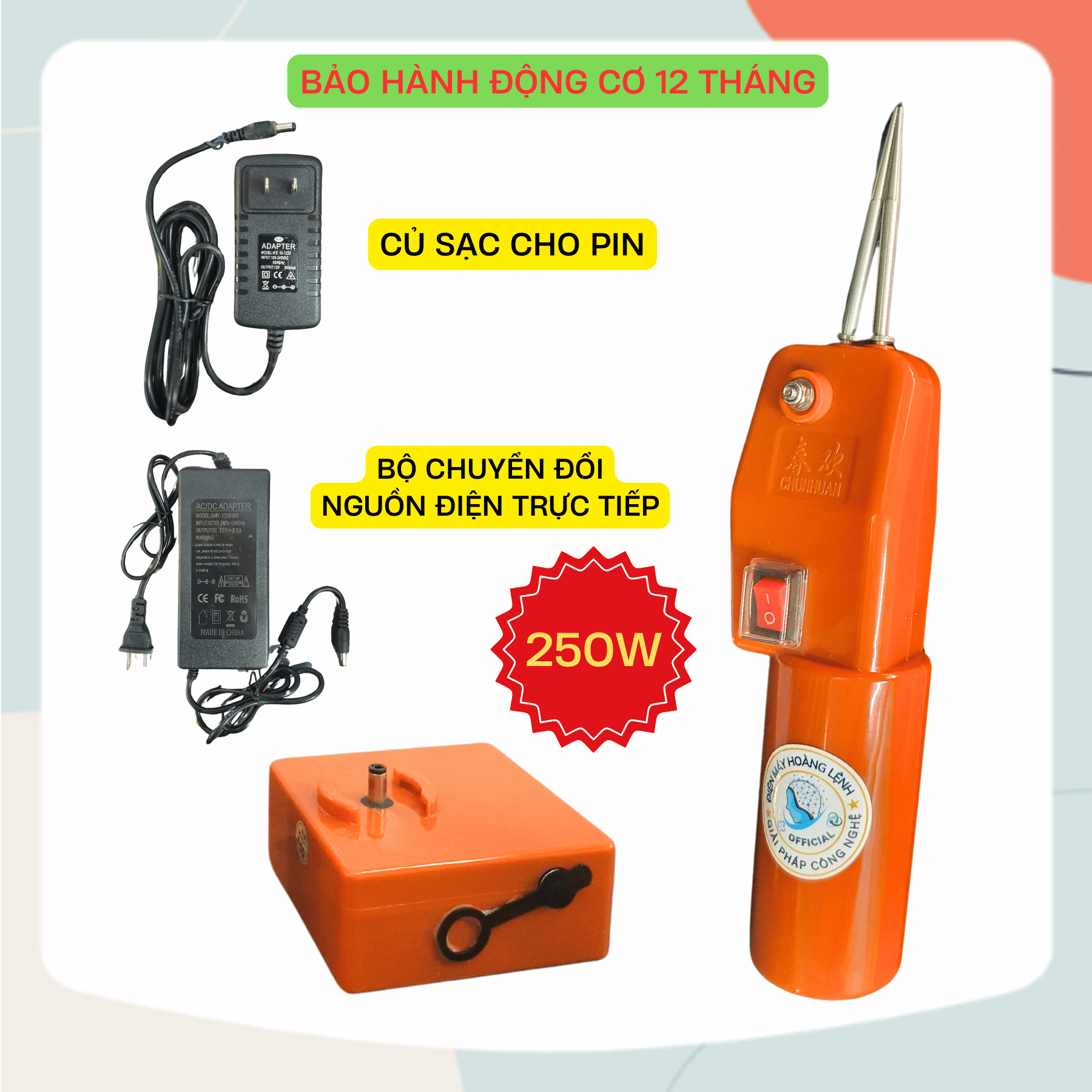 Máy Nhổ Lông Gà Vịt C350 Màu Cam Công Suất 550W Dùng Cả Pin Và Điện