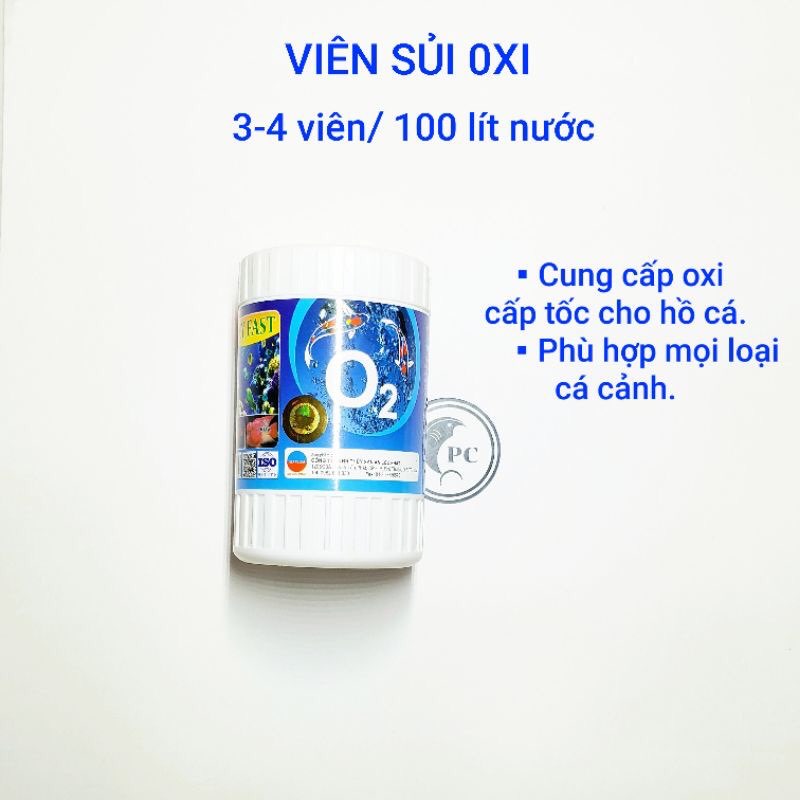 Oxi viên tạo oxi cho hồ cá, tép cảnh thủy sinh giúp cá mau lớn, khỏe mạnh (100 viên)