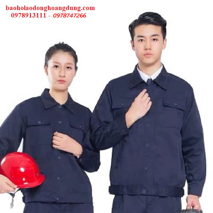 Bộ quần áo bảo hộ lao động, quần áo bảo hộ lao động vải kaki loại 1 - đồng phục quần áo bảo hộ lao động công nhân