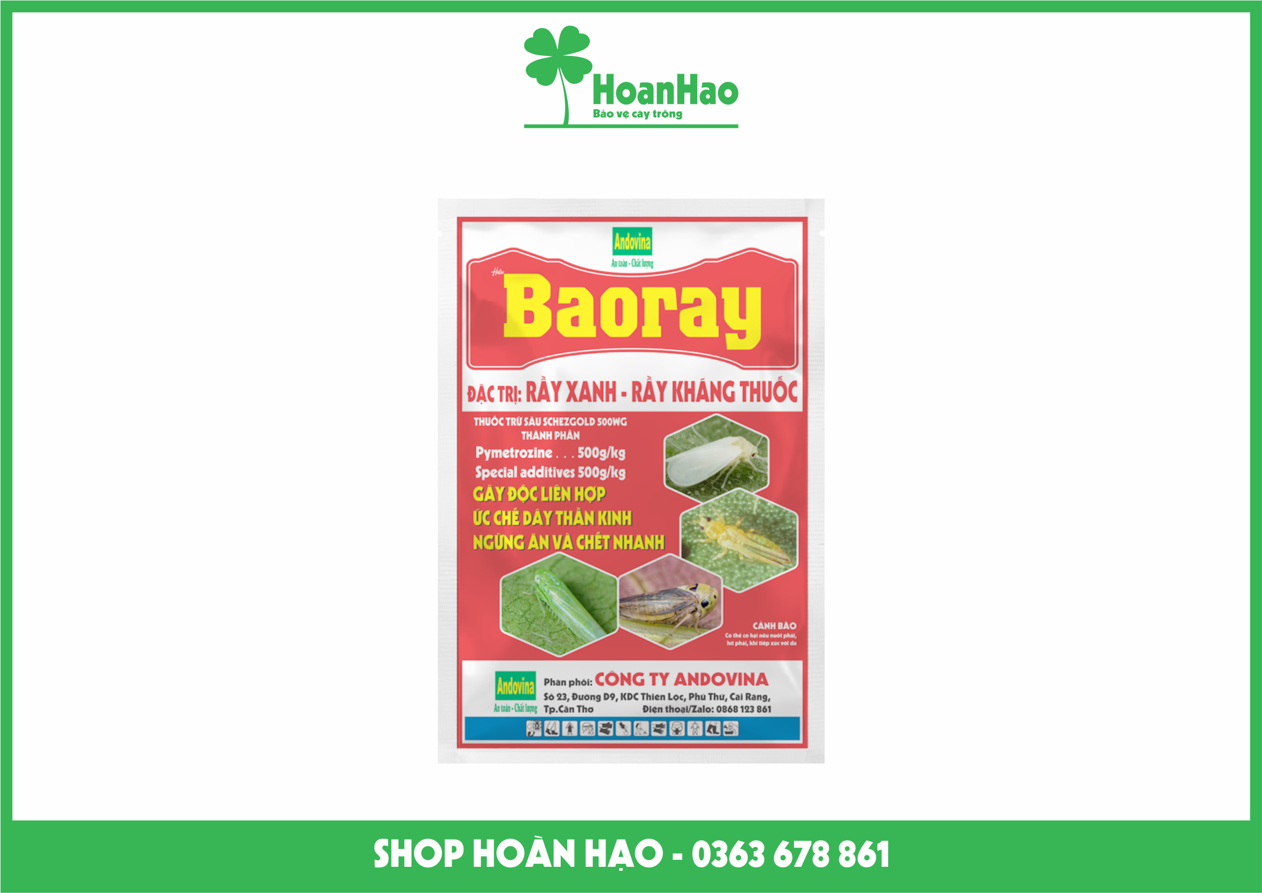 Baoray 40gr - Thuốc trừ rầy: RẦY XANH, RẦY PHẤN TRẮNG, RẦY BÔNG XOÀI, BỌ TRĨ, BỌ XÍT MUỖI
