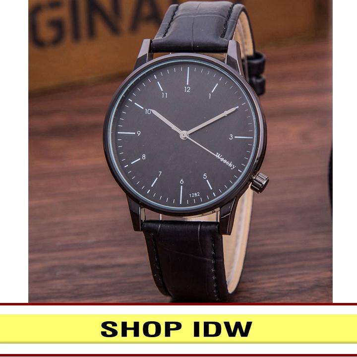 [Có video quay thật] Đồng hồ nam nữ dây da thời trang Weesky IDW 6501 (Nhiều màu lựa chọn)