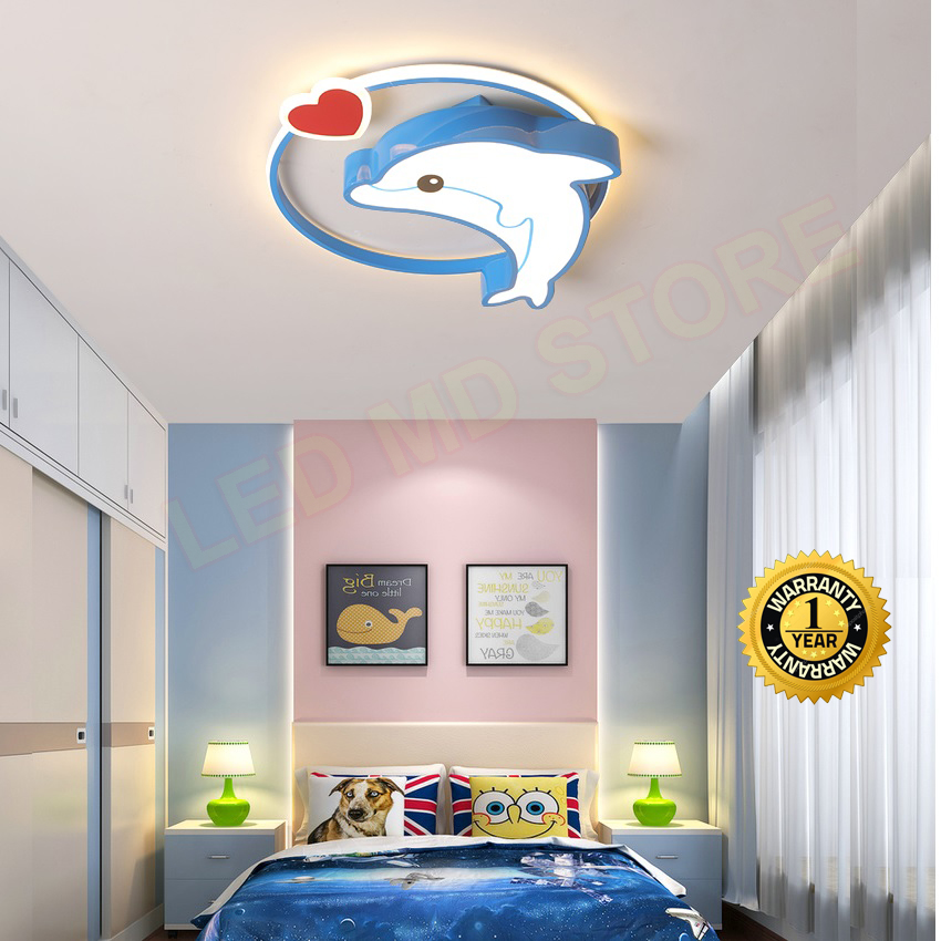 Đèn ốp trần trang trí trần nhà hình cá heo MN087 bền, rẻ, đẹp