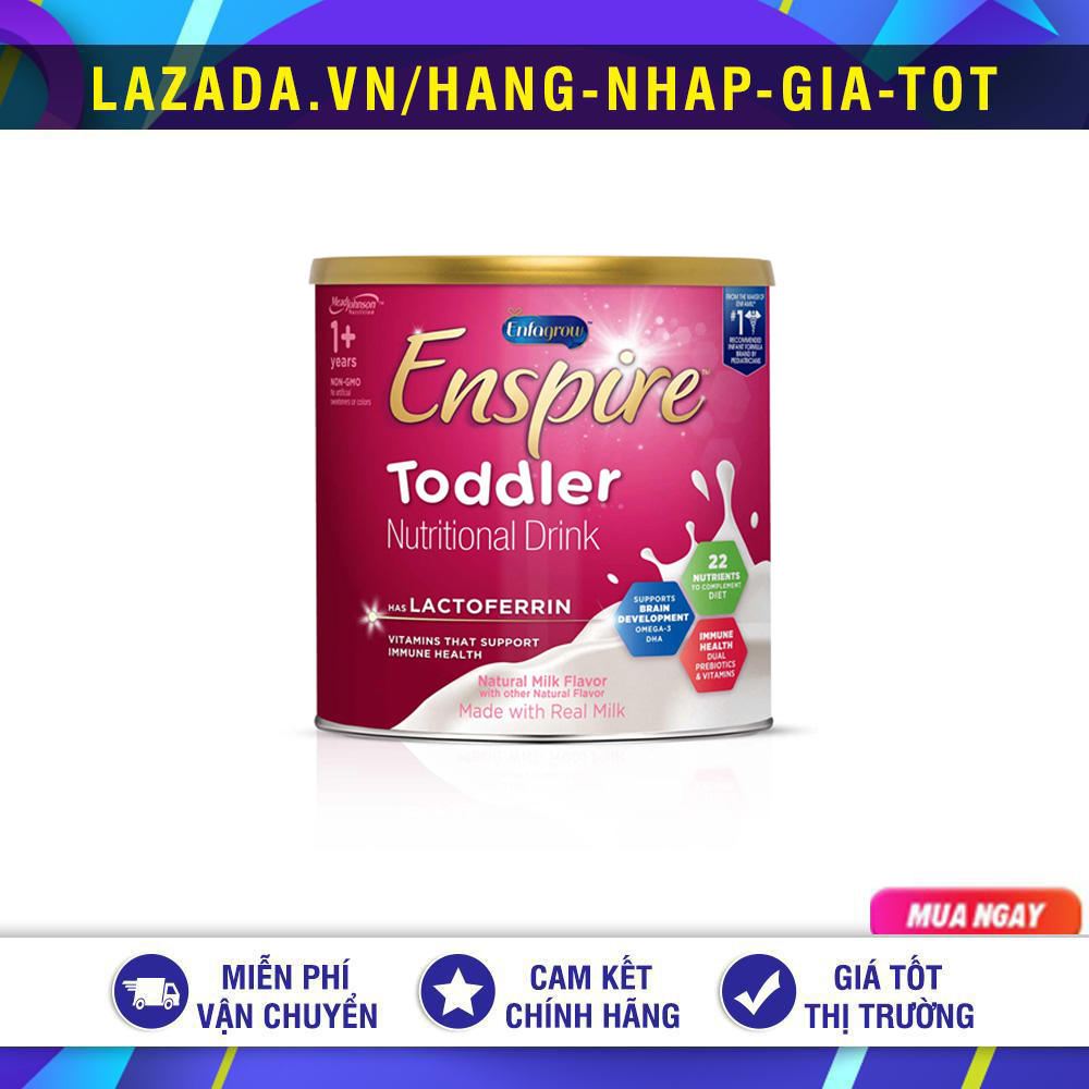Sữa bột enfagrow enspire toddler lactoferin lactoferin dành cho trẻ 1 tuổi 680g hồng mỹ