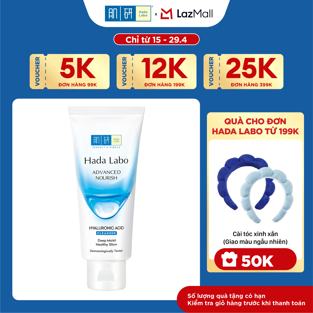 Sữa rửa mặt dưỡng ẩm tối ưu Hada Labo Advanced Nourish Cleanser 80g
