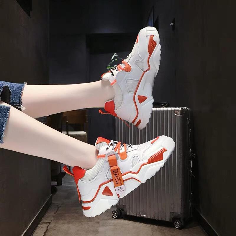 GIÀY THỂ THAO NỮ JINTU MÀU TRẮNG CAM