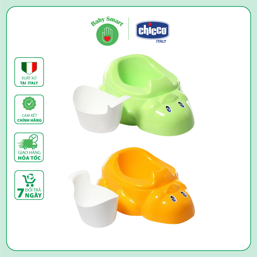 Bô vệ sinh cho bé Chicco hình Vịt con màu vàng/màu xanh