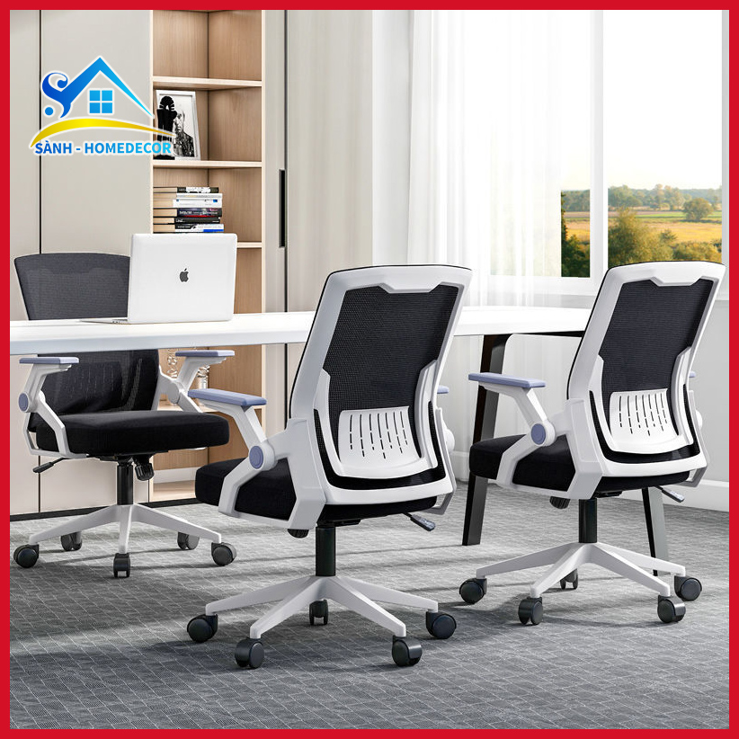 Ghế xoay văn phòng, ghế trưởng phòng cao cấp ngả lưng xoay 360 độ SGX011, ghế văn phòng gấp gọn giá rẻ có bánh xe gắn khóa cố đinh - Made by SÀNH