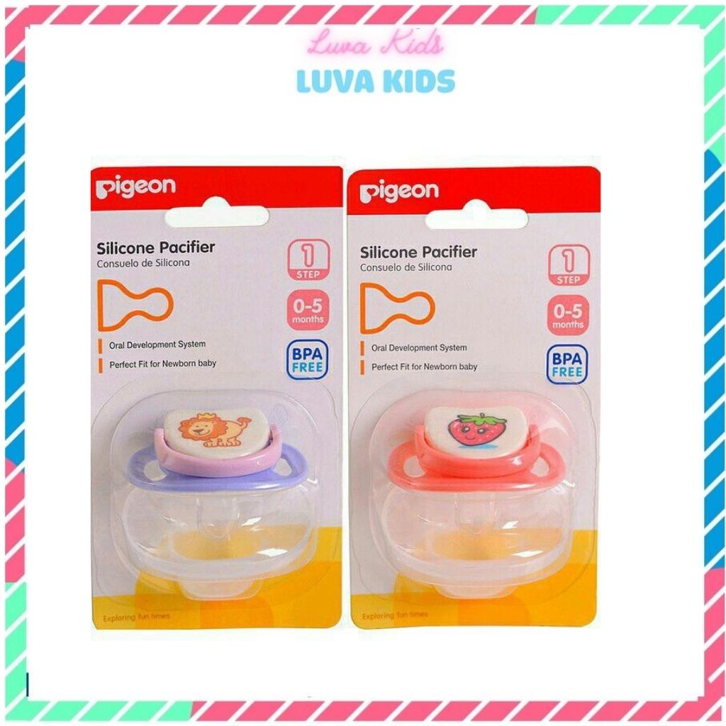 Núm ti giả Pigeon, ti ngậ, ti giả cho bé, đầu silicone siêu mềm, an toàn cho bé Luva Kids