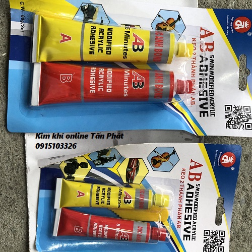 Vỉ keo AB 2 thành phần chính hãng giá rẻ - dán nhiều bề mặt gỗ, kim loại, bê tông