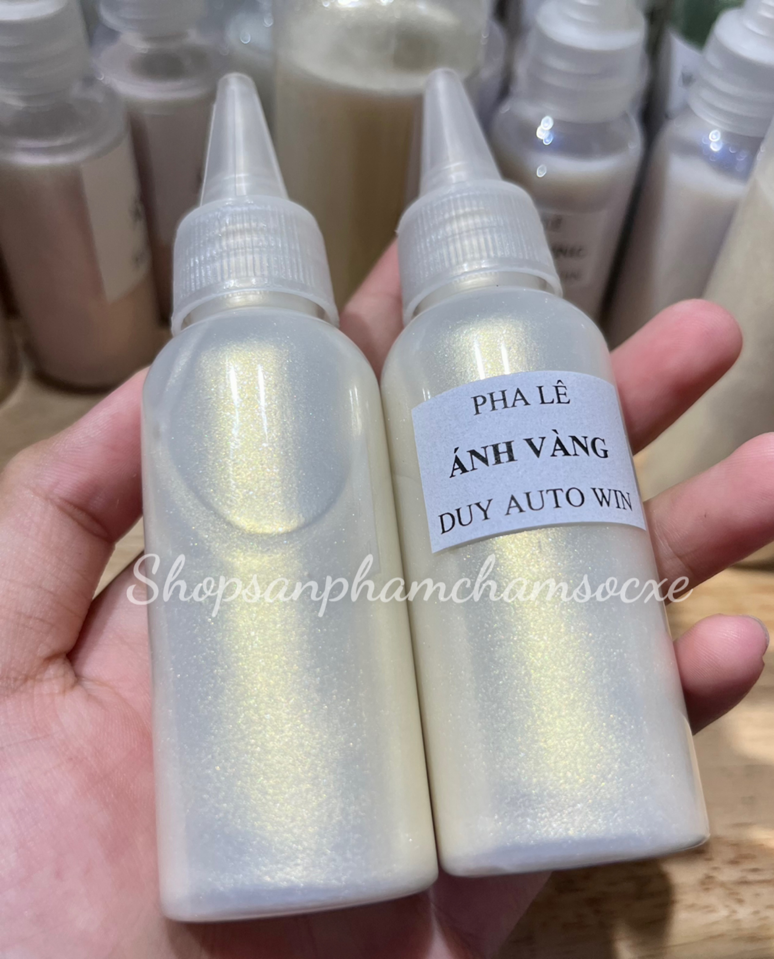 Pha lê đủ màu tùy chọn - Sơn xe máy đóng chai 50g và 100g