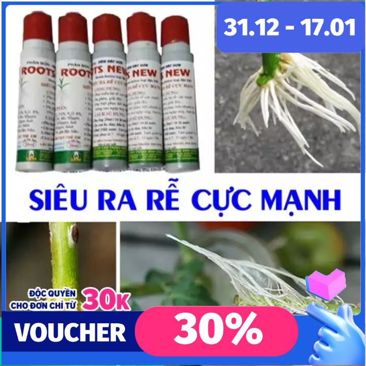 Bộ 5 chai Siêu ra rễ Cực mạnh (20ml) hình thành nhanh cây concứng cây với bộ tán cân đối và bền vững