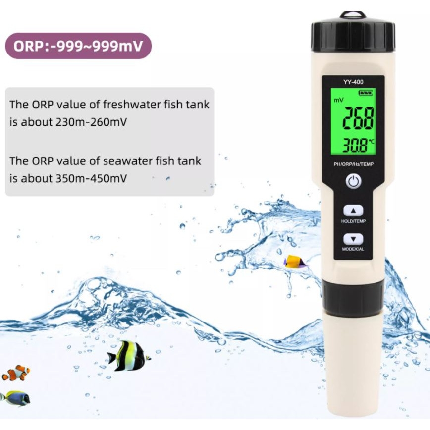 Bút đo chất lượng nước 4 trong 1 đo nồng độ H2 Hydro đo độ oxy hóa khử ORP chuyên dụng cầm tay bỏ túi thông minh