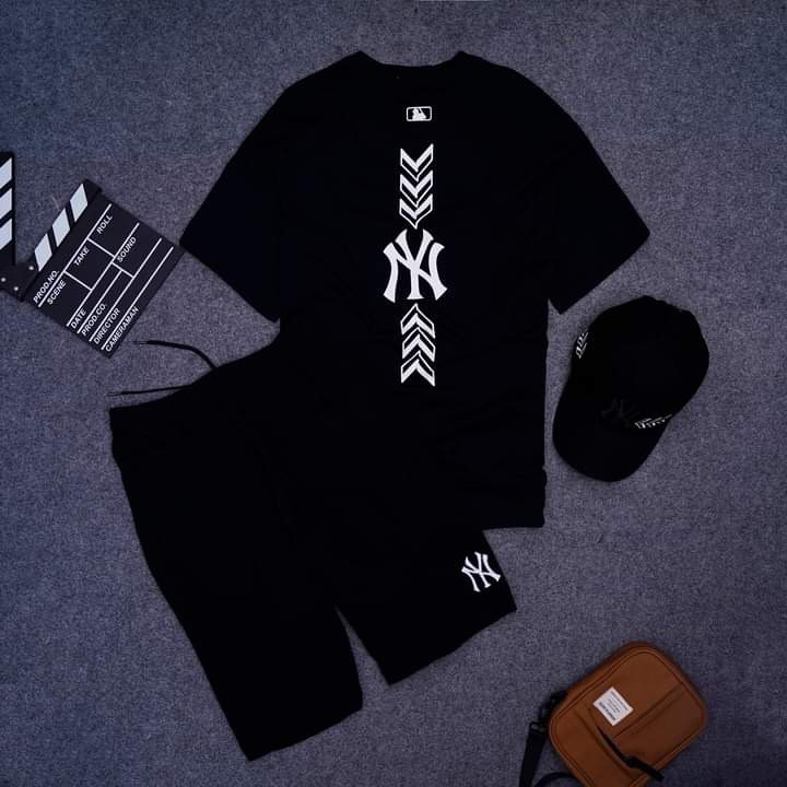 (FREESHIP TOÀN QUỐC) Nguyên set thể thao nam mẫu mới in logo NY siêu chất, Đồ Bộ Thun Nam Thời trang V&ASTORE