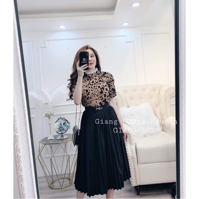 chân váy dập ly dài chất lượng đảm bảo sang chảnh