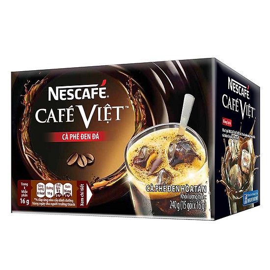 Hộp 15 gói x 16g Nescafe Café việt cà phê đen đá, sản phẩm tốt, chất lượng cao, cam kết như hình, độ bền cao, xin vui lòng inbox shop để được tư vấn thêm về thông tin