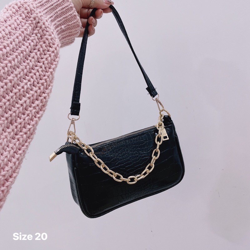 [HCM]Túi kẹp nách dây xích có dây đeo chéo SN20