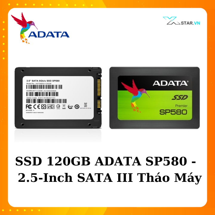 Ổ cứng ssd 120gb adata sp580 2.5-inch sata iii tháo máy - chuyên dụng cho laptop, box 2.5inch