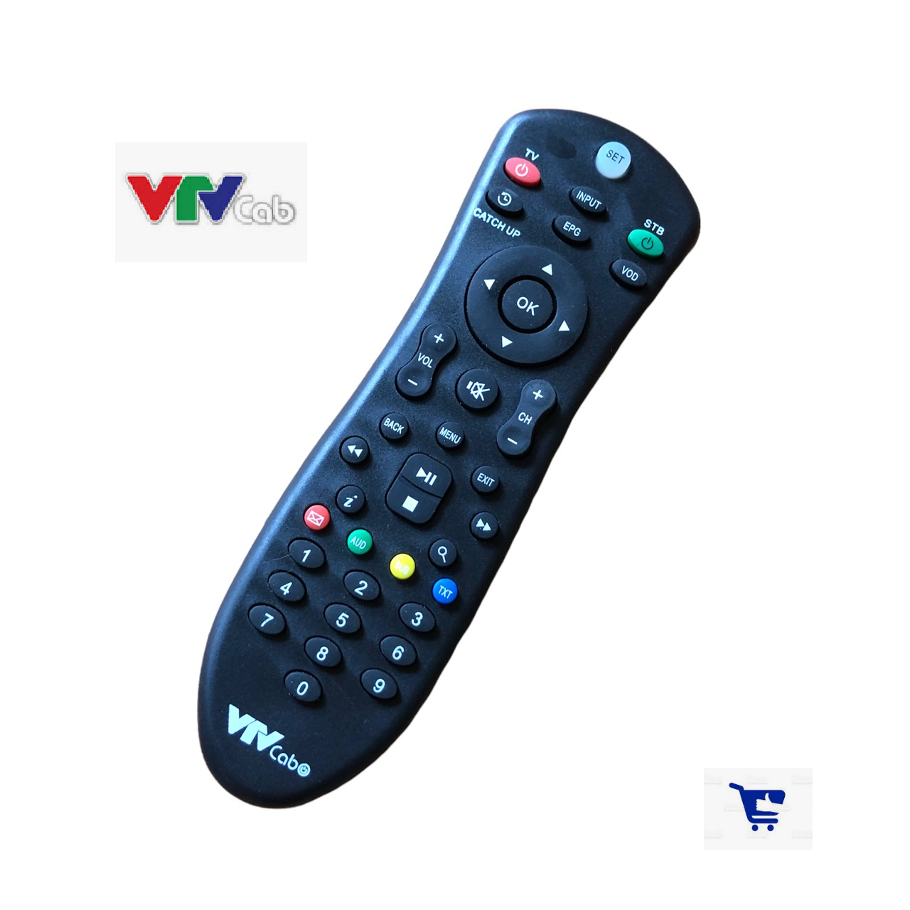 Điều khiển VTV cab dùng cho đầu kỹ thuật số TV Box - Remote điều khiển VTV cab dùng cho đầu kỹ thuật số TV Box - Đầu bấm điều khiển VTV cab dùng cho đầu kỹ thuật số TV Box - Tặng kèm pin