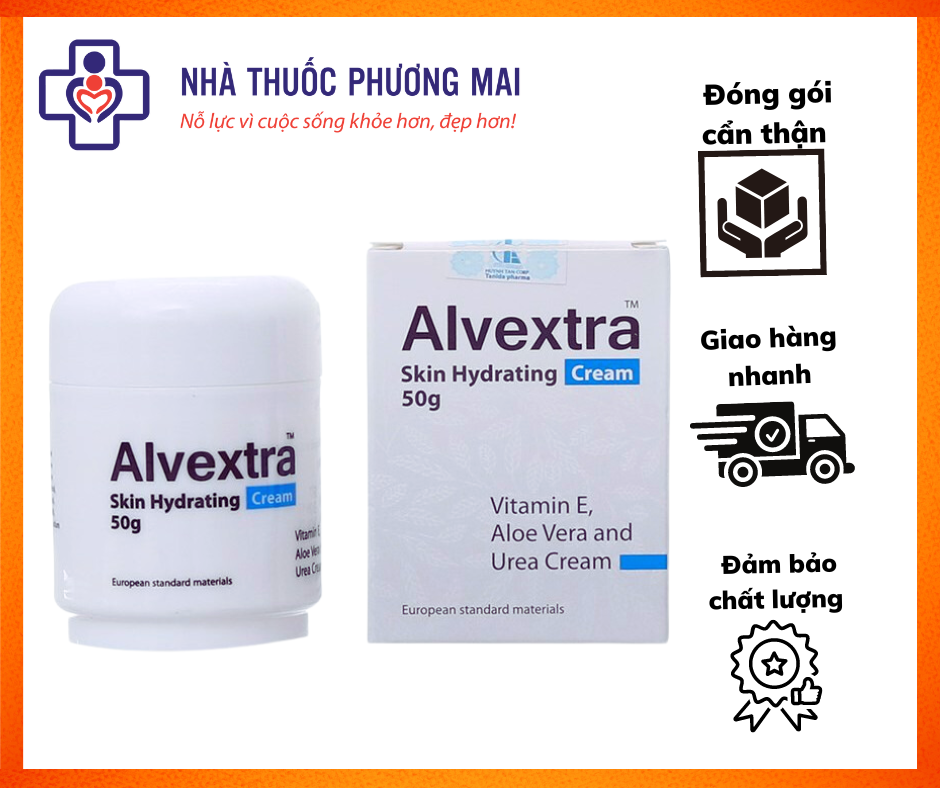 Kem dưỡng ẩm Alvextra Skin Hydrating Cream giúp giữ ẩm và tái tạo da - lọ 50g