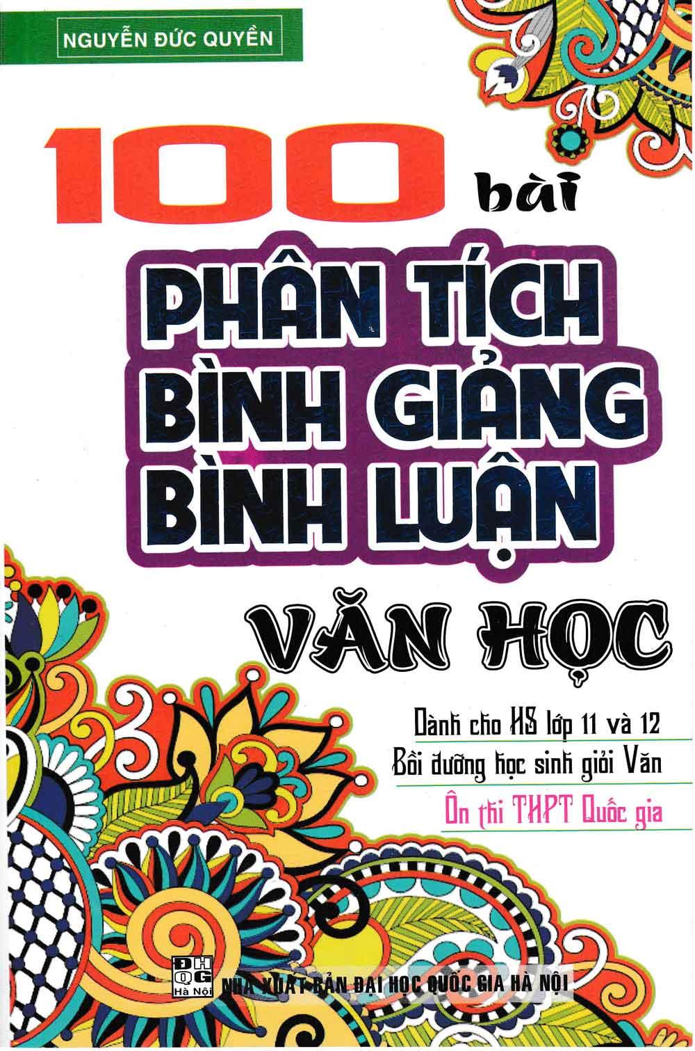 100 bài phân tích bình giảng bình luận văn học
