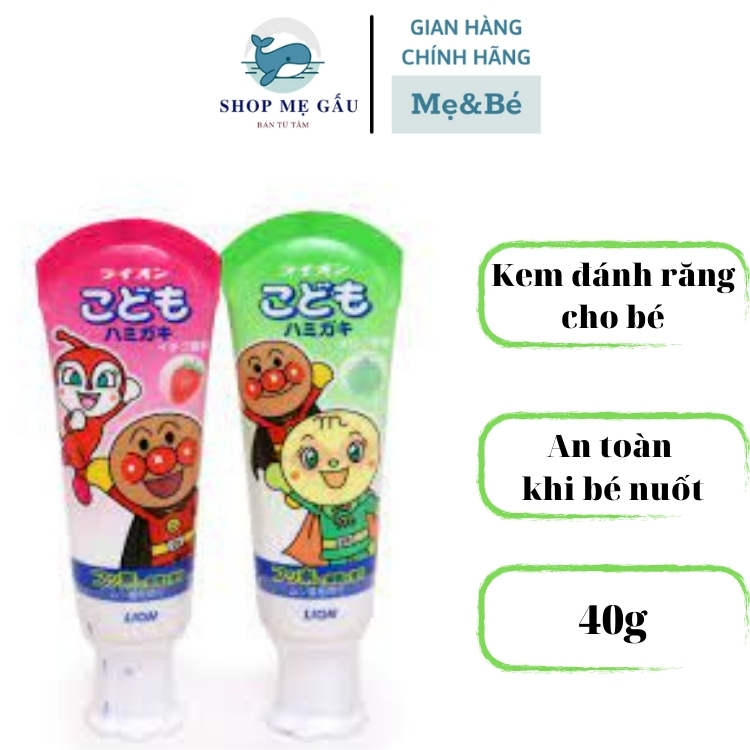 Kem đánh răng Lion Nhật cho bé thơm mát an toàn cho bé yêu