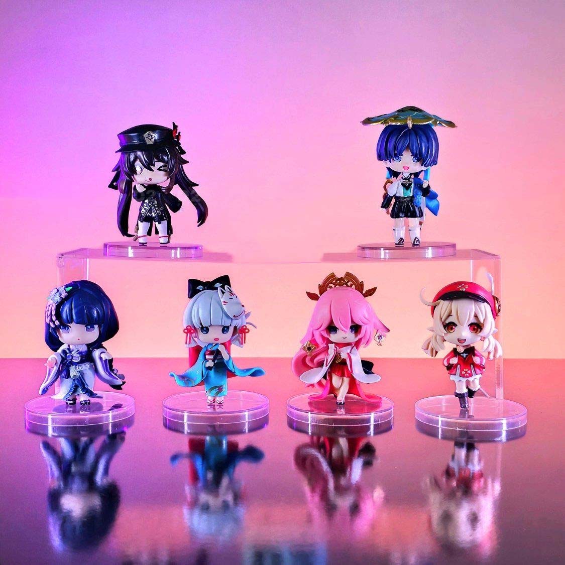 (HCM) Mô hình 6 Figure Genshin Impact Chibi Raiden Shogun Yae Miko Ayaka Hutao Klee anime waifu