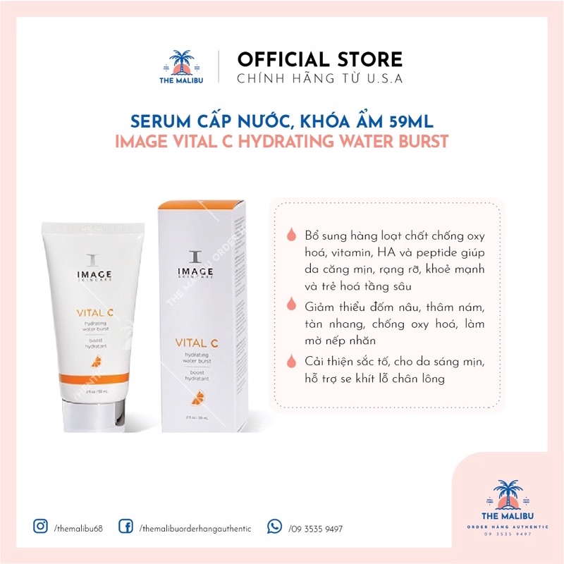 Tinh Chất Dưỡng Ẩm, Cấp Nước Image Vital C Hydrating Water Burst
