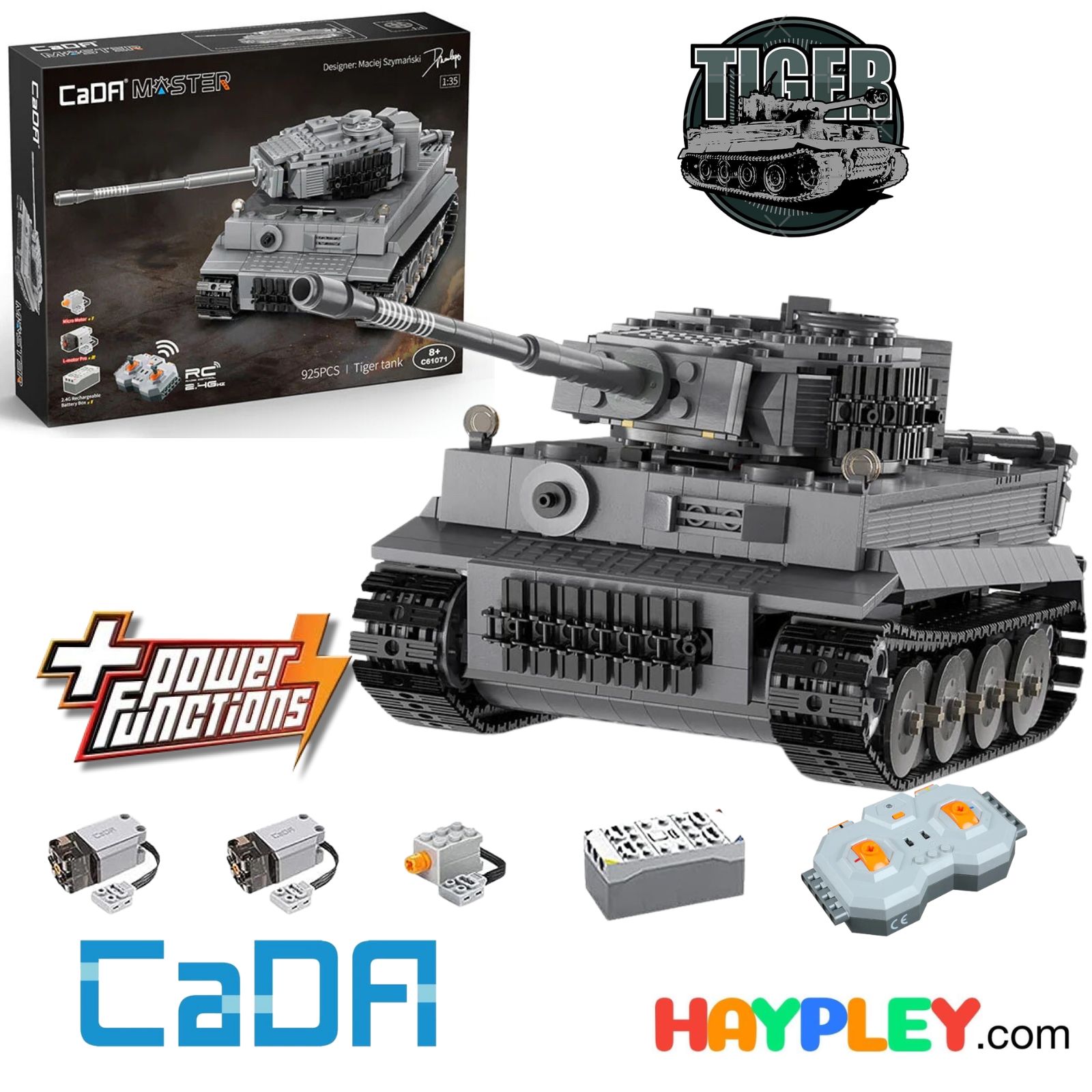 Tiger Tank CaDA C61071W Remote Control Building Toys Set