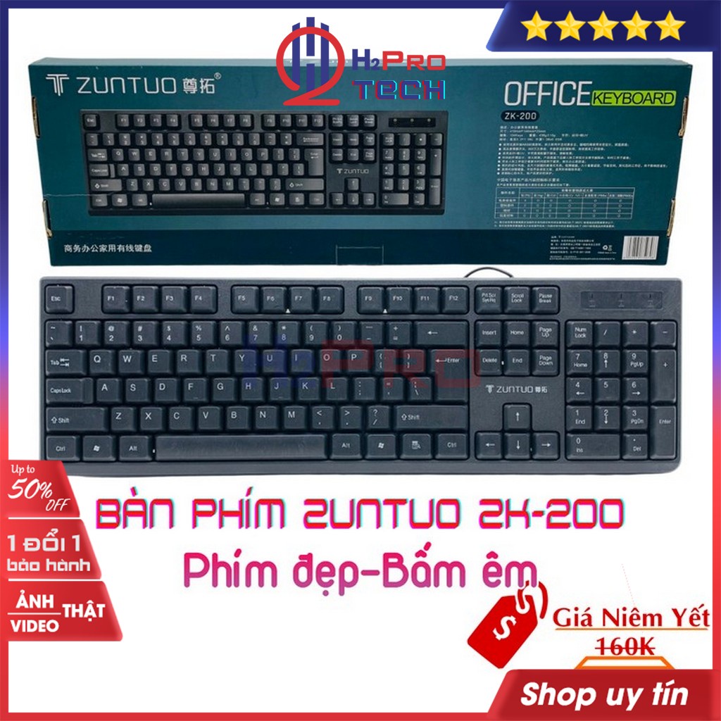 Bộ phím chuột văn phòng Zunto