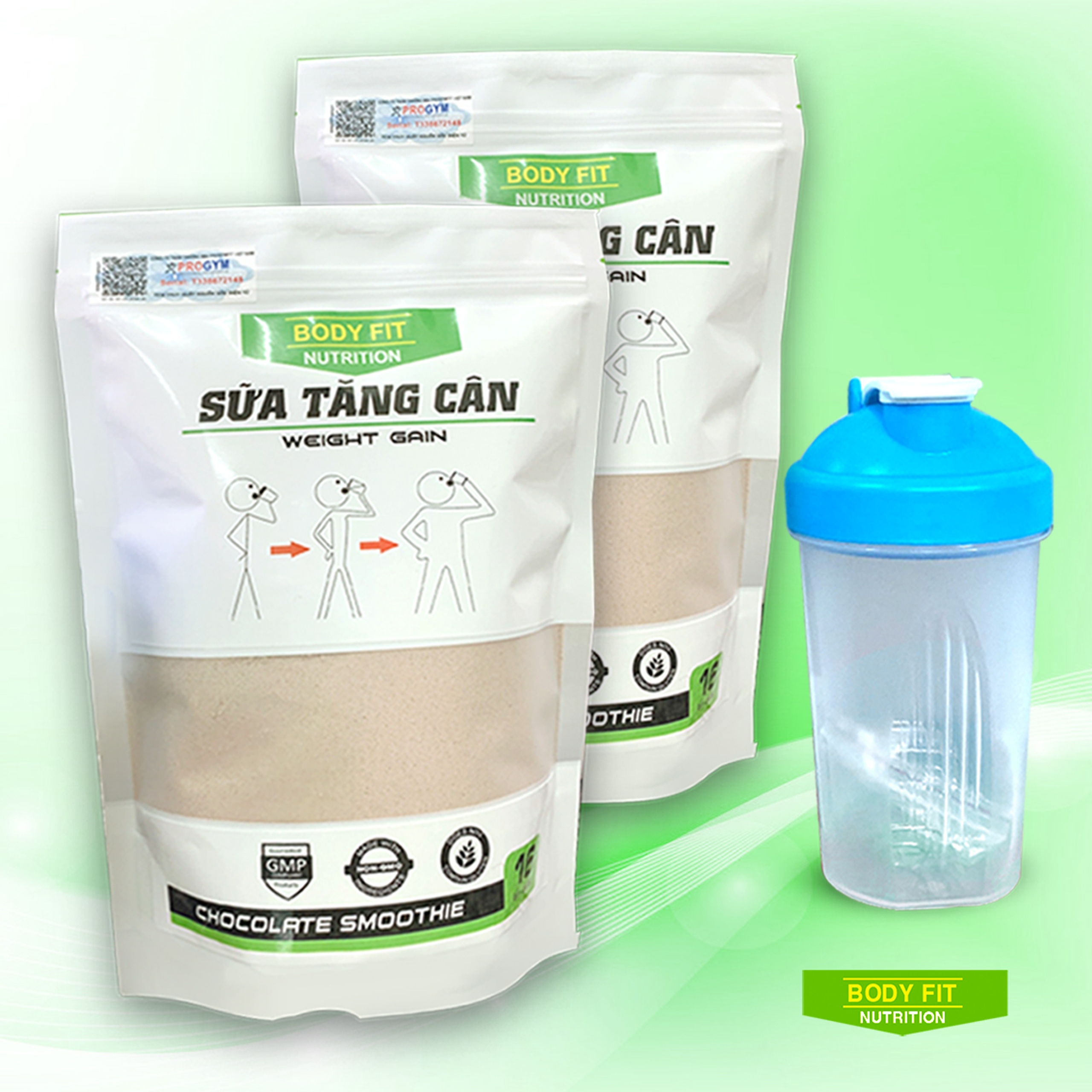 Combo 2 túi sữa tăng cân bodyfit + tặng bình lắc