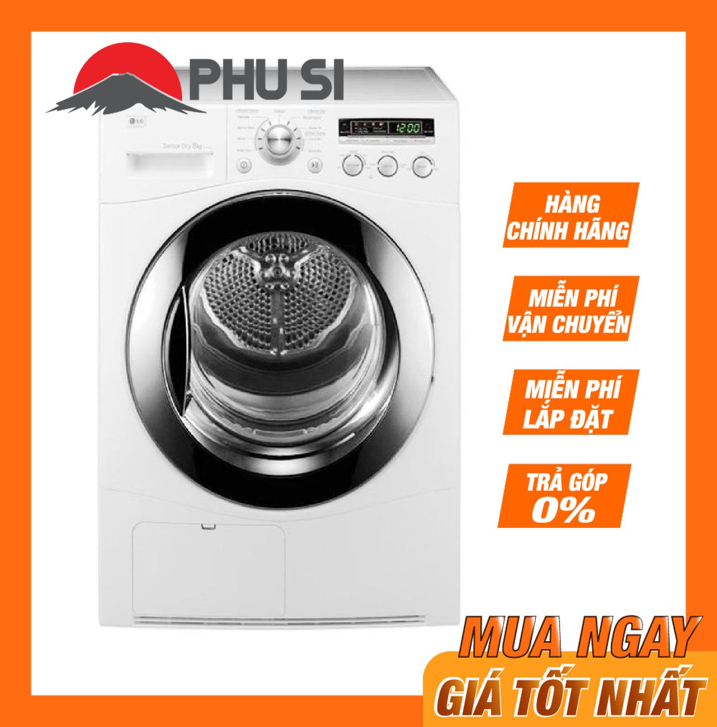✅máy sấy lg dr-80bw, 8kg - hàng chính hãng